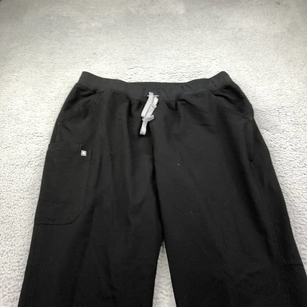 FIGS Scrub Pants Mens 3XL Black Technical Collection Straight Leg Drawstring